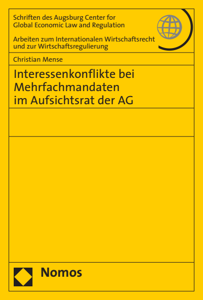 Cover of book: Interessenkonflikte bei Mehrfachmandaten im Aufsichtsrat der AG