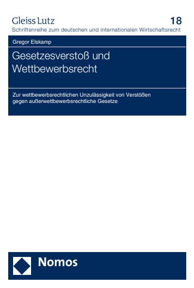 Cover of book: Gesetzesverstoß und Wettbewerbsrecht