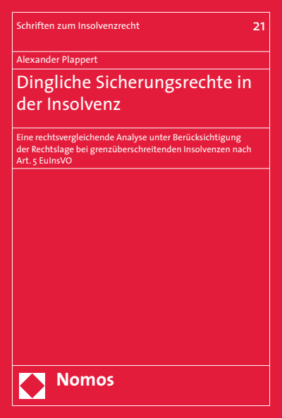 Cover of book: Dingliche Sicherungsrechte in der Insolvenz