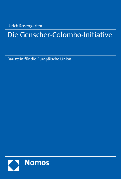Cover of book: Die Genscher-Colombo-Initiative