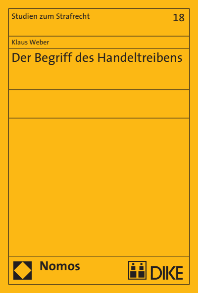 Cover of book: Der Begriff des Handeltreibens