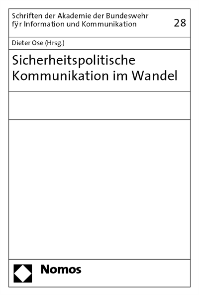 Cover of book: Sicherheitspolitische Kommunikation im Wandel