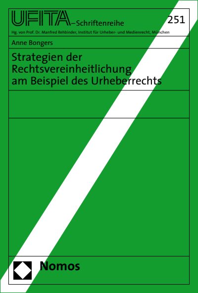 Cover of book: Strategien der Rechtsvereinheitlichung am Beispiel des Urheberrechts