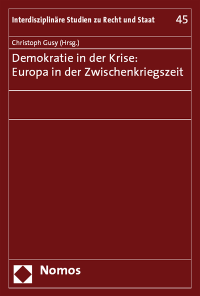Cover of book: Demokratie in der Krise: Europa in der Zwischenkriegszeit