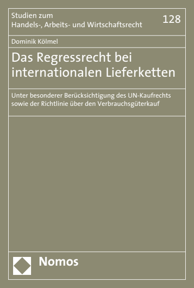 Cover of book: Das Regressrecht bei internationalen Lieferketten
