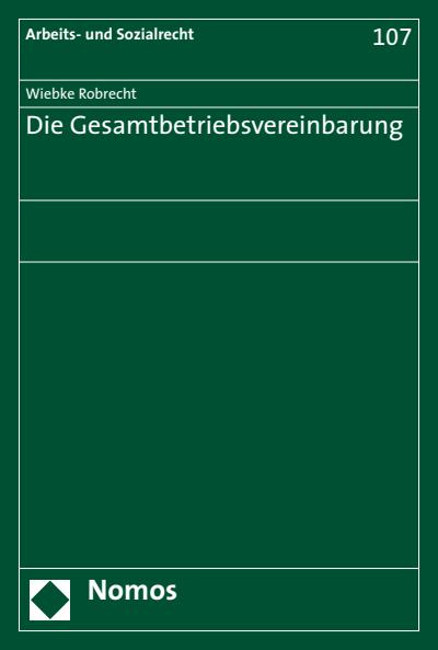 Cover des Buchs: Die Gesamtbetriebsvereinbarung