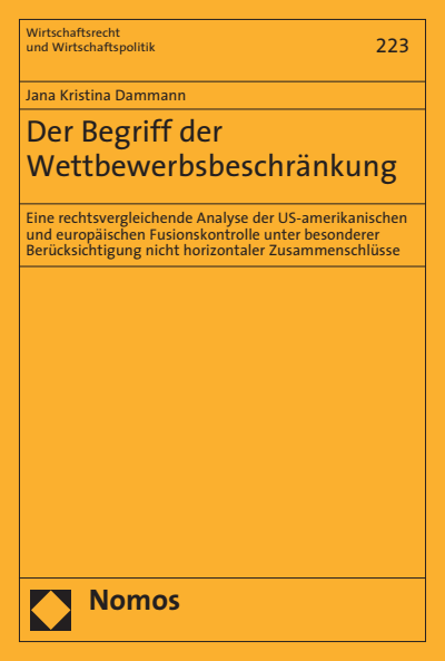 Cover of book: Der Begriff der Wettbewerbsbeschränkung