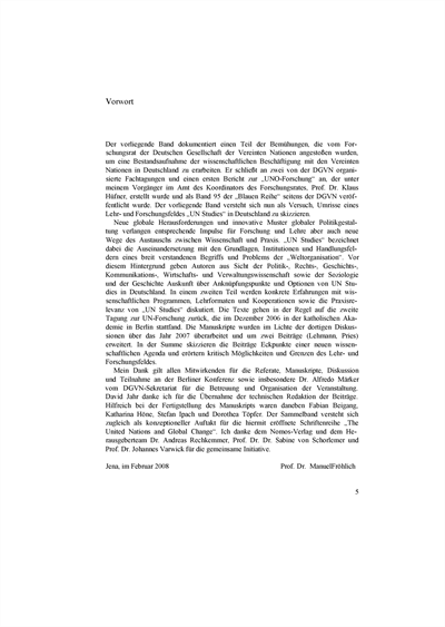 Cover des Buchs: UN Studies