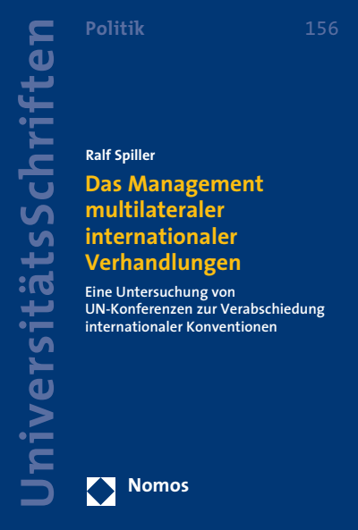 Cover des Buchs: Das Management multilateraler internationaler Verhandlungen