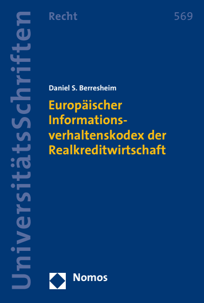 Cover des Buchs: Europäischer Informationsverhaltenskodex der Realkreditwirtschaft