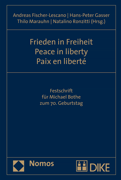 Cover of book: Frieden in Freiheit - Peace in liberty - Paix en liberté
