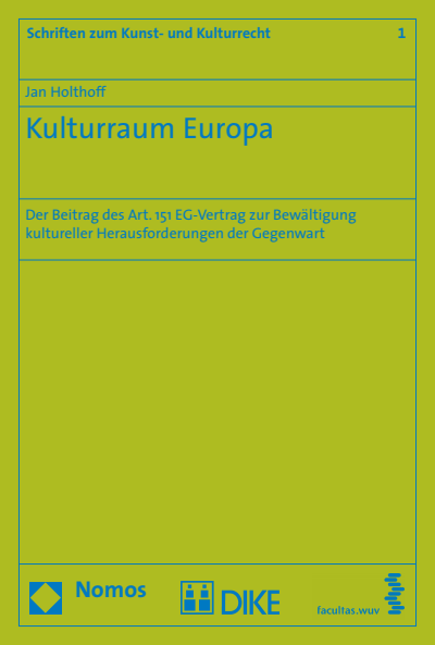Cover of book: Kulturraum Europa