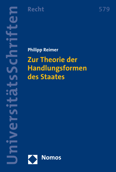 Cover des Buchs: Zur Theorie der Handlungsformen des Staates