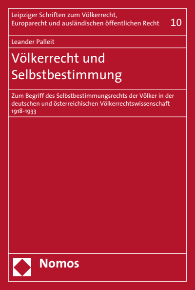 Cover of book: Völkerrecht und Selbstbestimmung