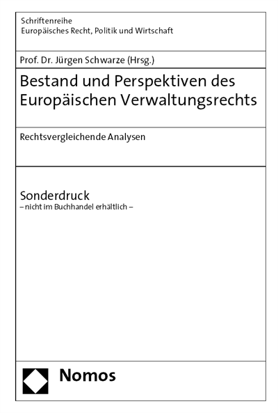 Cover des Buchs: Bestand und Perspektiven des Europäischen Verwaltungsrechts