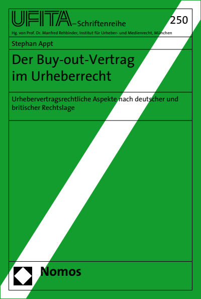 Cover of book: Der Buy-out-Vertrag im Urheberrecht