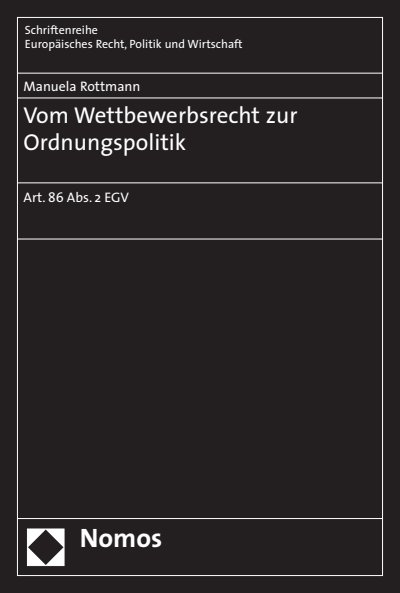 Cover des Buchs: Vom Wettbewerbsrecht zur Ordnungspolitik