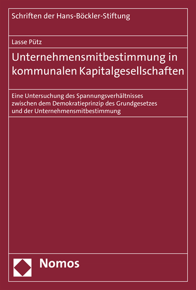 Cover of book: Unternehmensmitbestimmung in kommunalen Kapitalgesellschaften