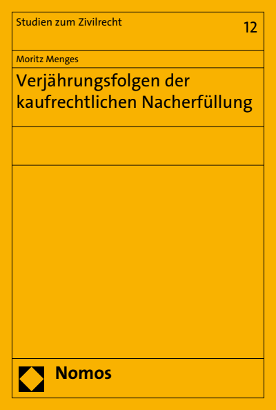 Cover des Buchs: Verjährungsfolgen der kaufrechtlichen Nacherfüllung