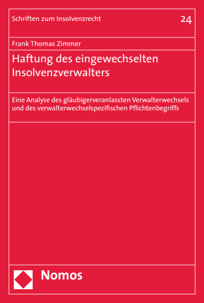 Cover of book: Haftung des eingewechselten Insolvenzverwalters