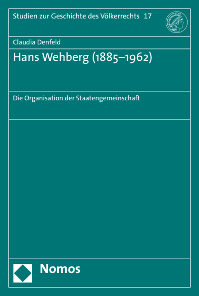 Cover of book: Hans Wehberg (1885-1962)
