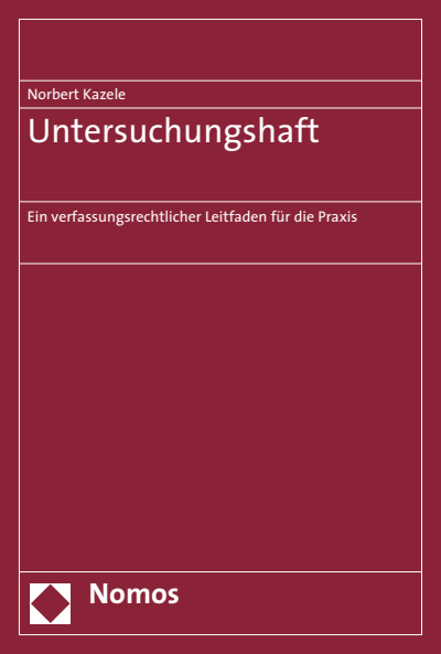 Cover of book: Untersuchungshaft