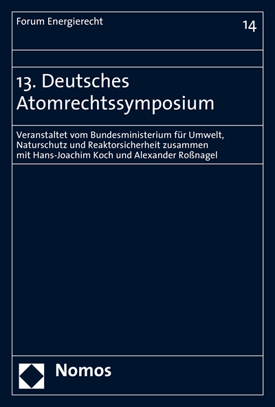 Cover des Buchs: 13. Deutsches Atomrechtssymposium