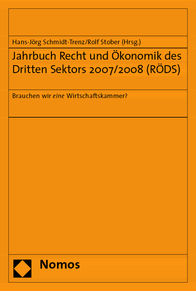 Cover des Buchs: Jahrbuch Recht und Ökonomik des Dritten Sektors 2007/2008 (RÖDS)