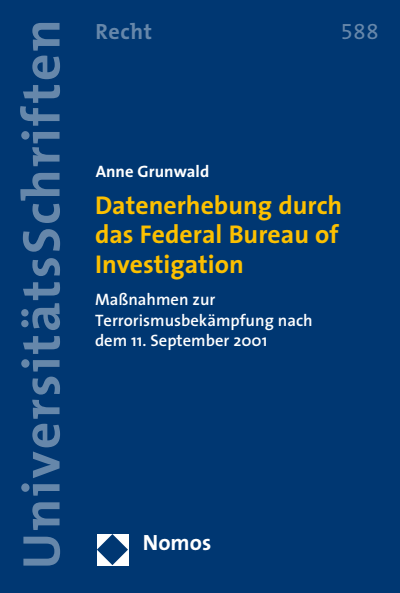 Cover des Buchs: Datenerhebung durch das Federal Bureau of Investigation