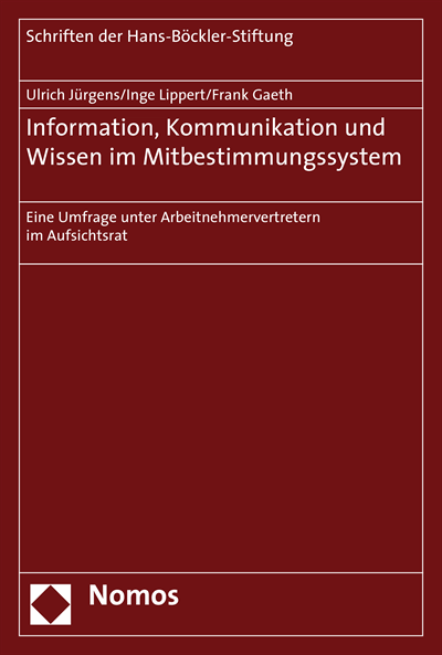 Cover of book: Information, Kommunikation und Wissen im Mitbestimmungssystem
