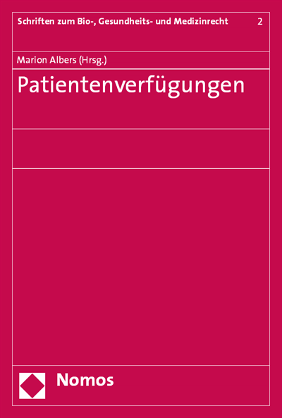 Cover des Buchs: Patientenverfügungen