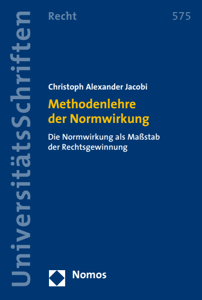 Cover des Buchs: Methodenlehre der Normwirkung