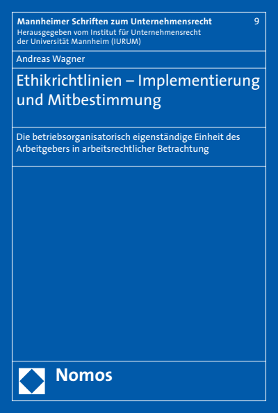 Cover of book: Ethikrichtlinien - Implementierung und Mitbestimmung