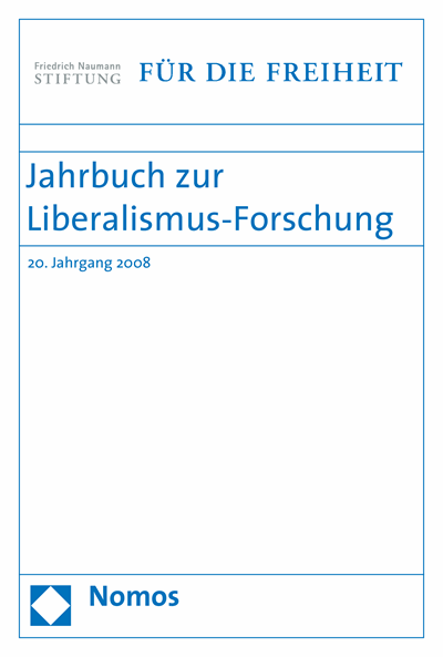Cover of book: Jahrbuch zur Liberalismus-Forschung