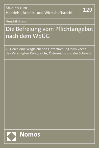Cover of book: Die Befreiung vom Pflichtangebot nach dem WpÜG
