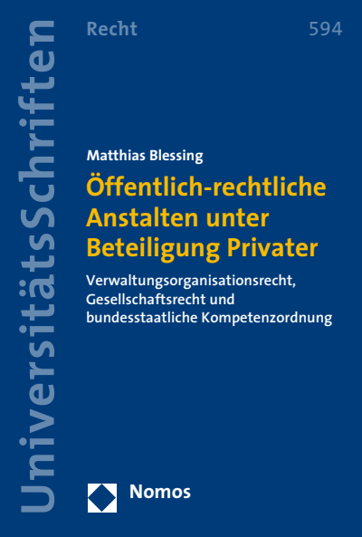 Cover des Buchs: Öffentlich-rechtliche Anstalten unter Beteiligung Privater