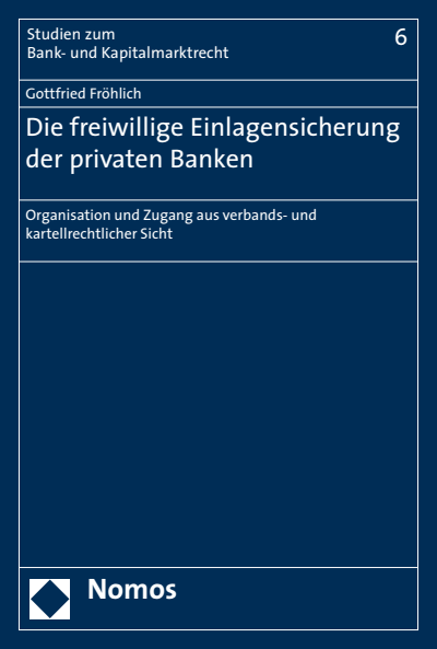 Cover des Buchs: Die freiwillige Einlagensicherung der privaten Banken