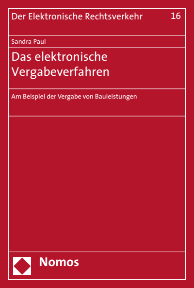 Cover of book: Das elektronische Vergabeverfahren