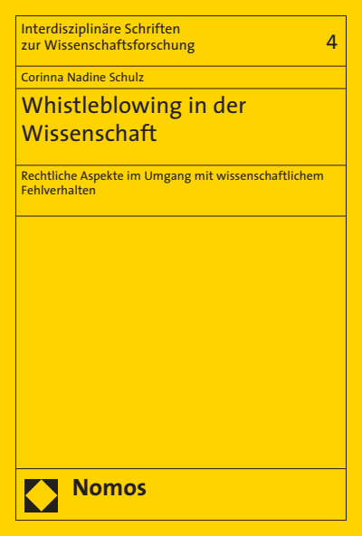 Cover des Buchs: Whistleblowing in der Wissenschaft