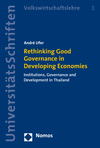 Cover of book: Rethinking Good Governance in Developing Economies