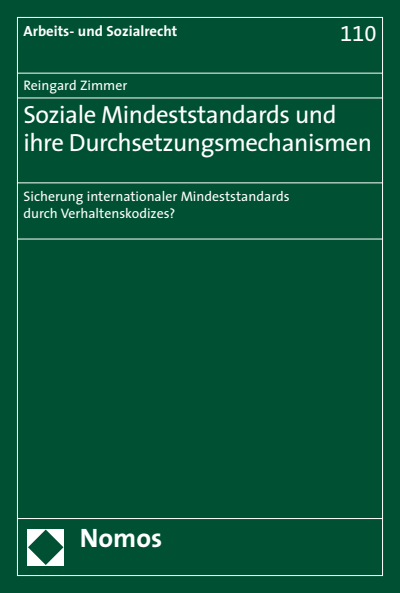 Cover des Buchs: Soziale Mindeststandards und ihre Durchsetzungsmechanismen