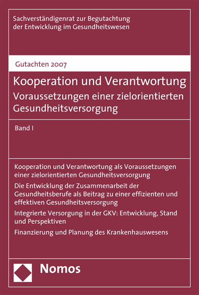 Cover des Buchs: Gutachten 2007 - Kooperation und Verantwortung