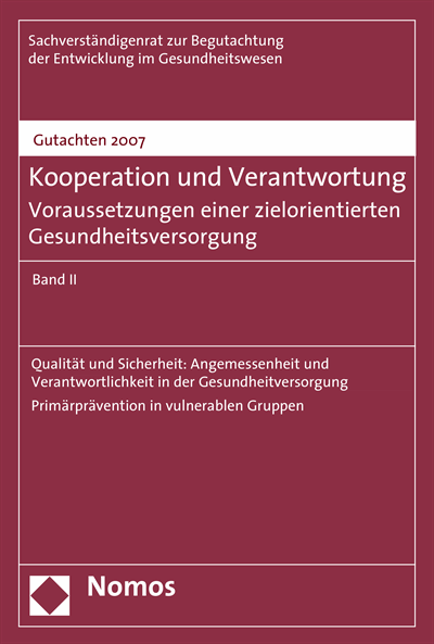 Cover des Buchs: Gutachten 2007 - Kooperation und Verantwortung