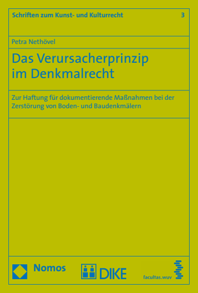Cover des Buchs: Das Verursacherprinzip im Denkmalrecht