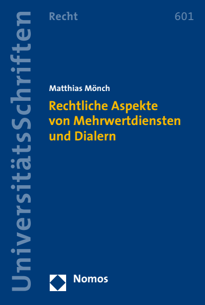 Cover des Buchs: Rechtliche Aspekte von Mehrwertdiensten und Dialern