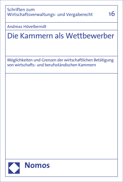 Cover of book: Die Kammern als Wettbewerber