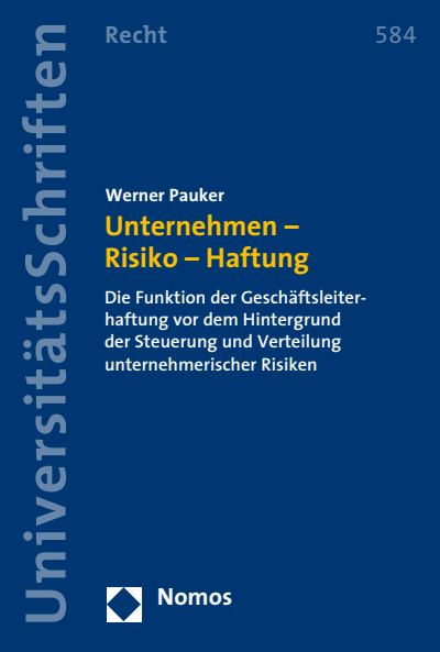 Cover des Buchs: Unternehmen - Risiko - Haftung