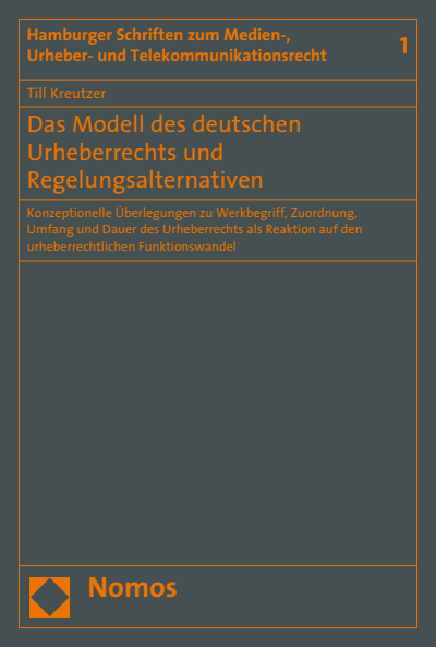 Cover des Buchs: Das Modell des deutschen Urheberrechts und Regelungsalternativen