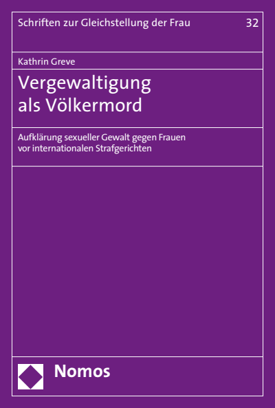 Cover of book: Vergewaltigung als Völkermord