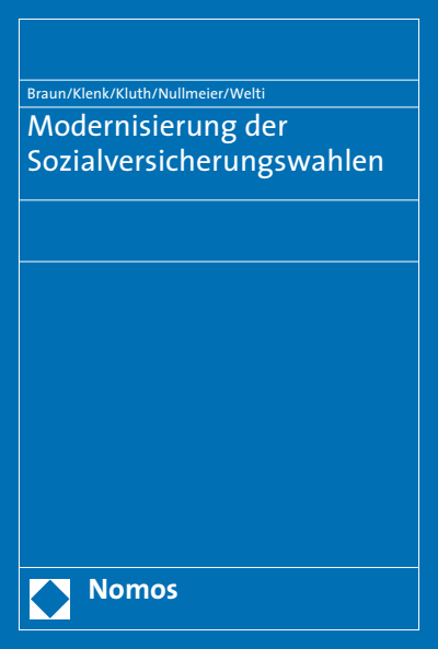 Cover des Buchs: Modernisierung der Sozialversicherungswahlen